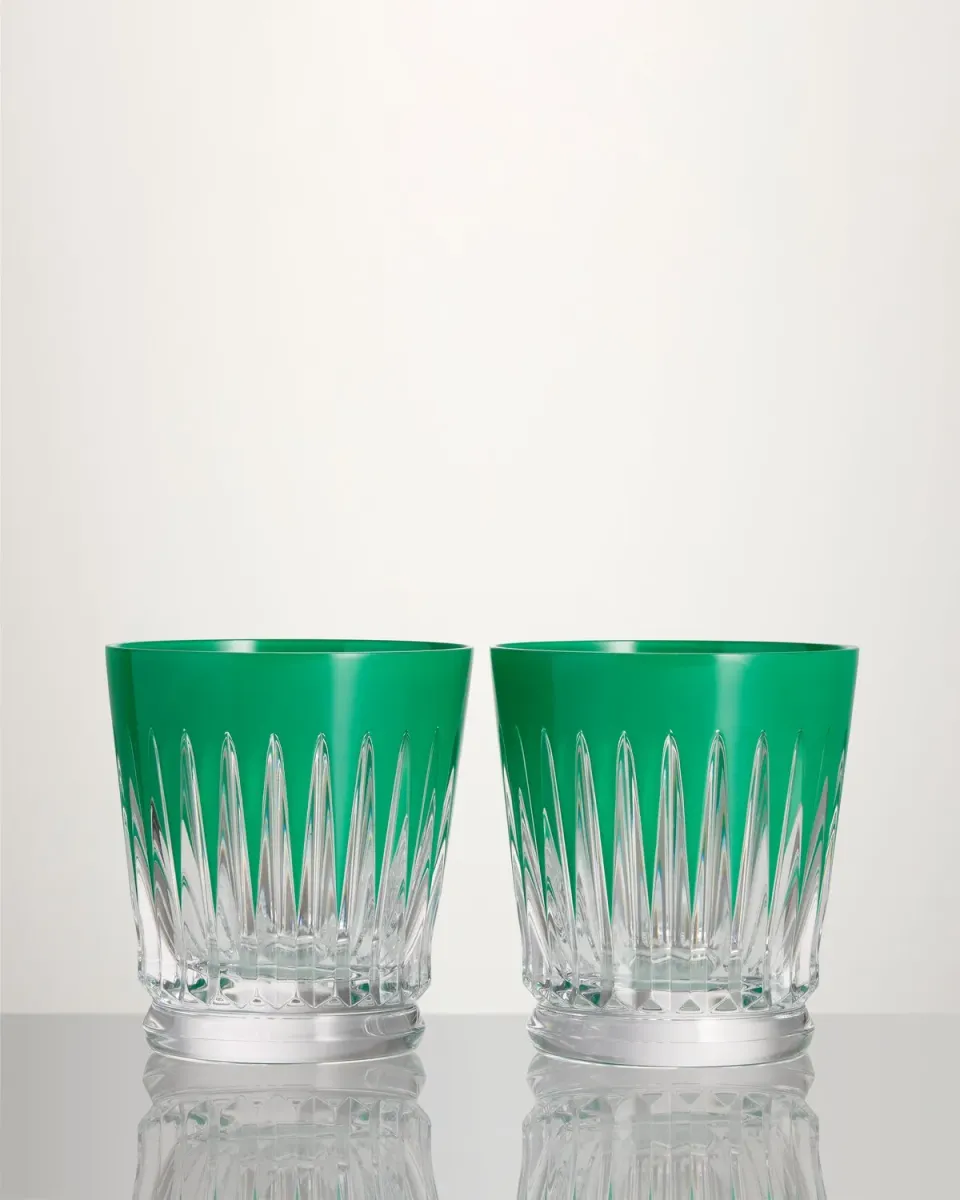 Waterford Firework tumbler grøn 2 stk krystal