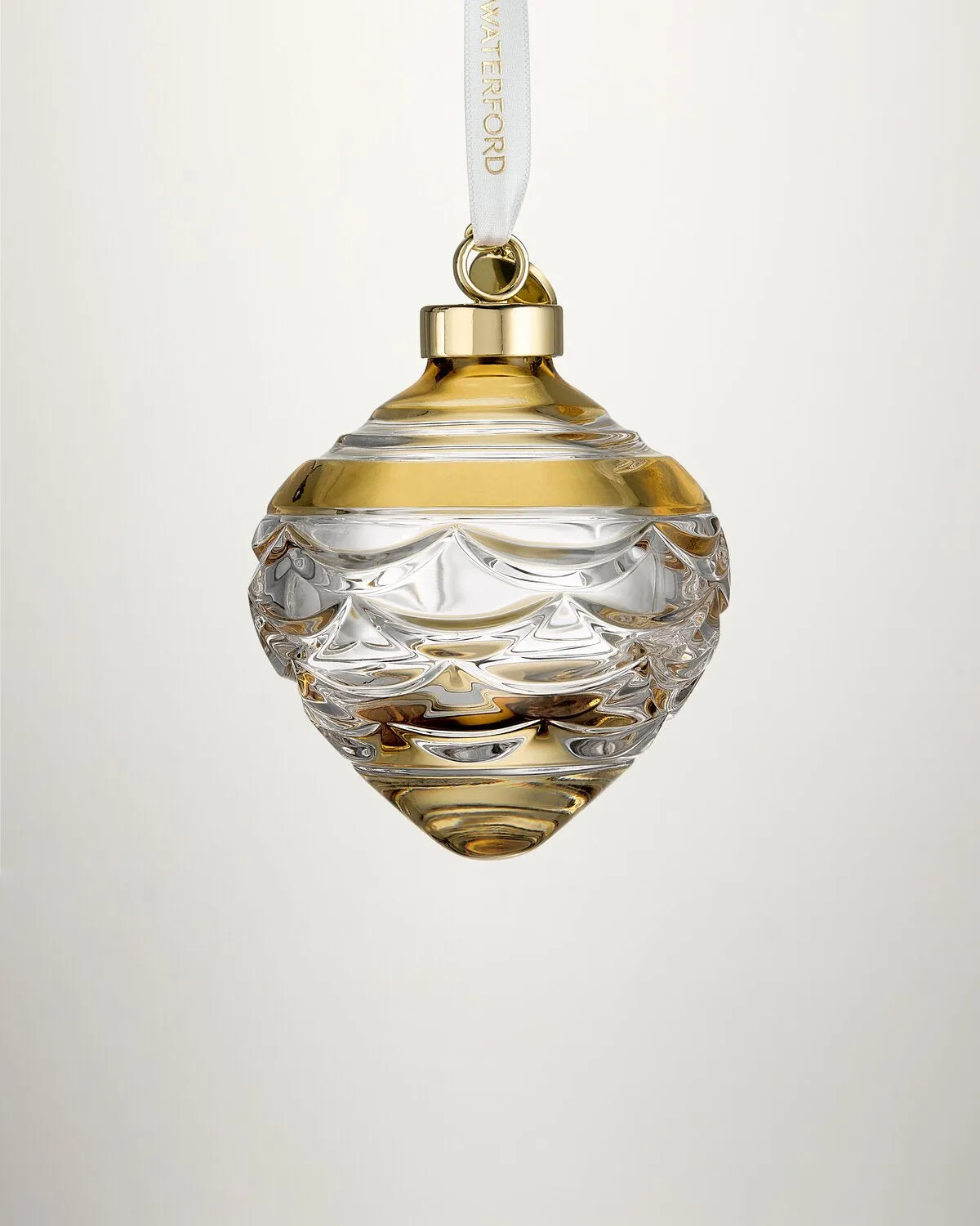 Waterford Winter Wonders grankogle julekugle krystal guld samler