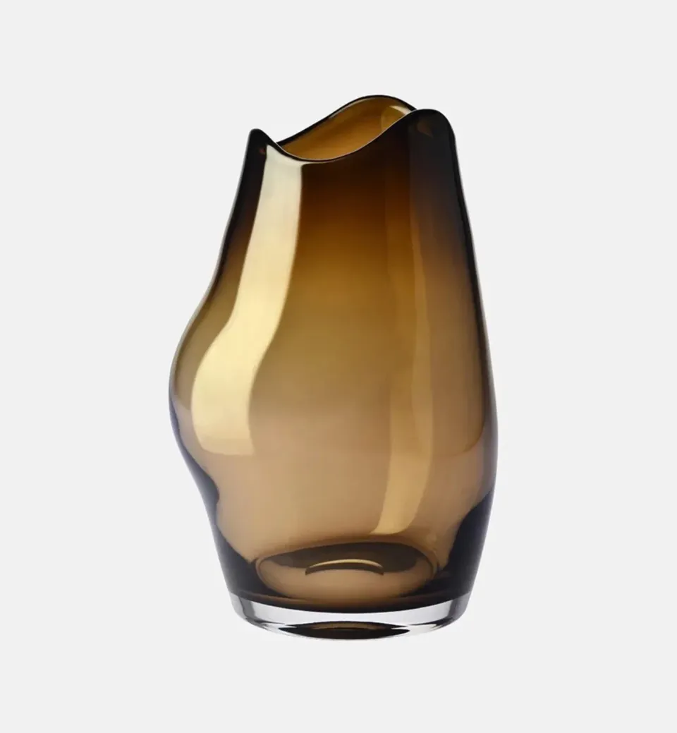 Krosno Organic vase 32 cm bronzite krystal