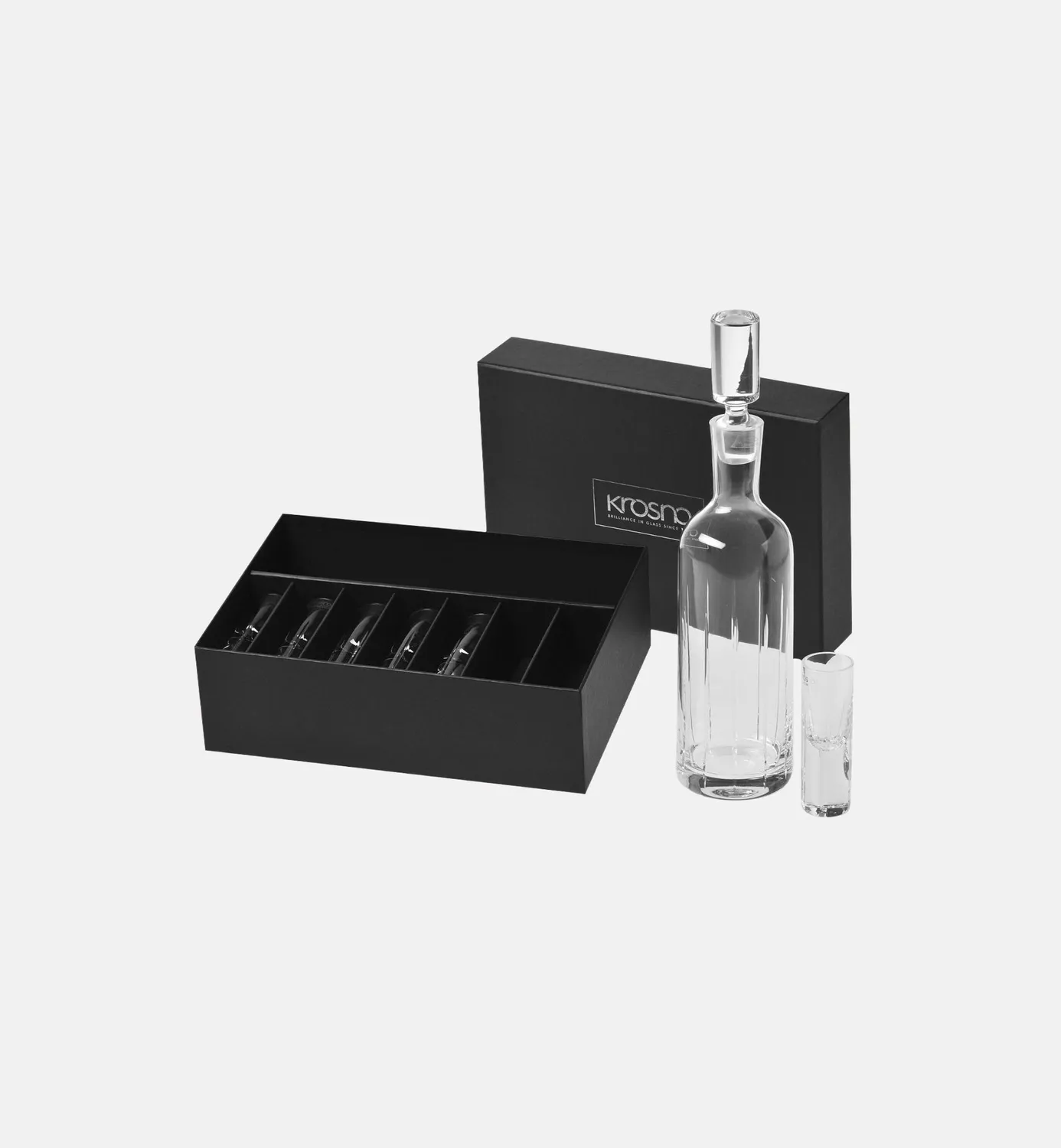 Krosno vodkasæt 7 dele karaffel 750 ml krystal