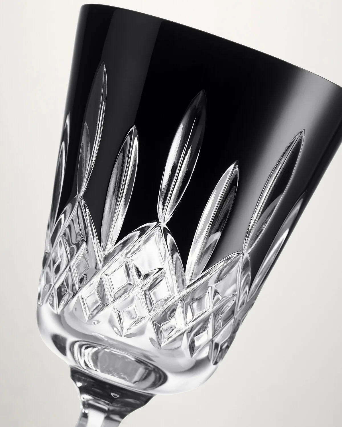 Waterford Lismore Black vinglas goblet 2 stk sort krystal