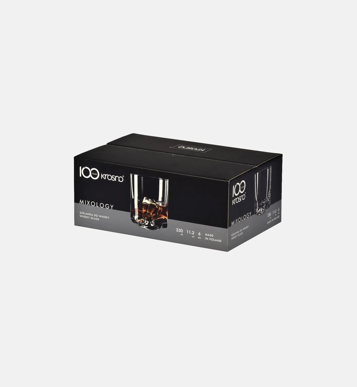 Krosno Mixology whiskyglas 330 ml med slebet bund