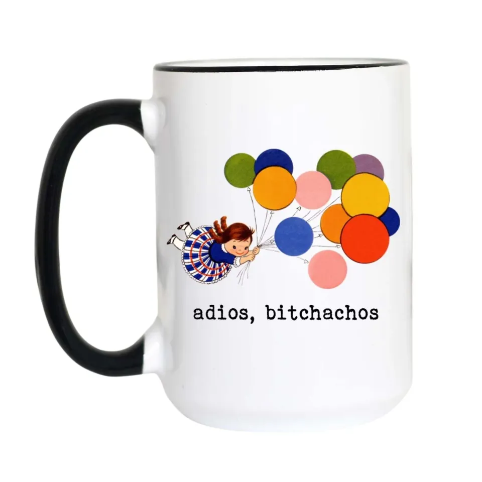 Mugsby Adios Bitchachos krus 325 ml hvid