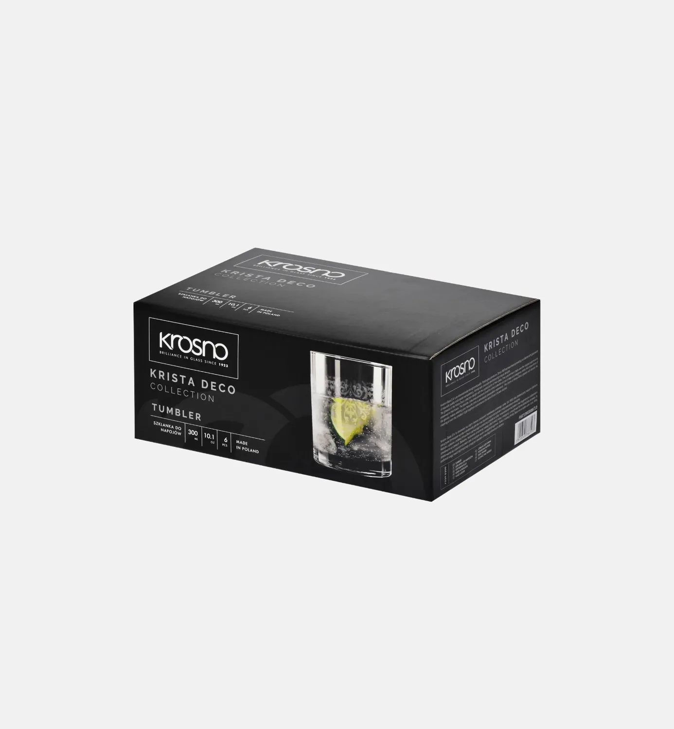 Krosno Krista Deco whiskyglas 300 ml slebet