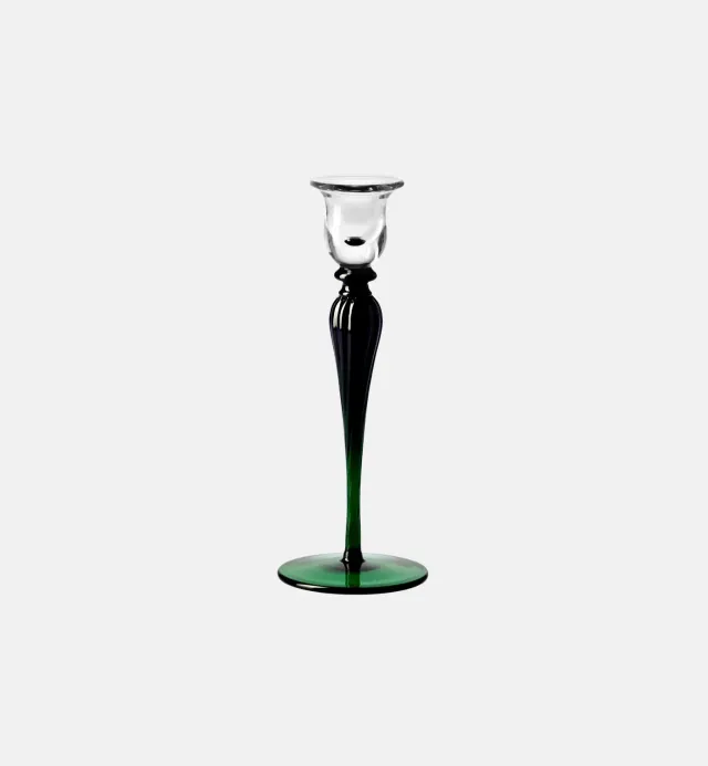 Krosno Heritage lysestage smaragd 25 cm krystal