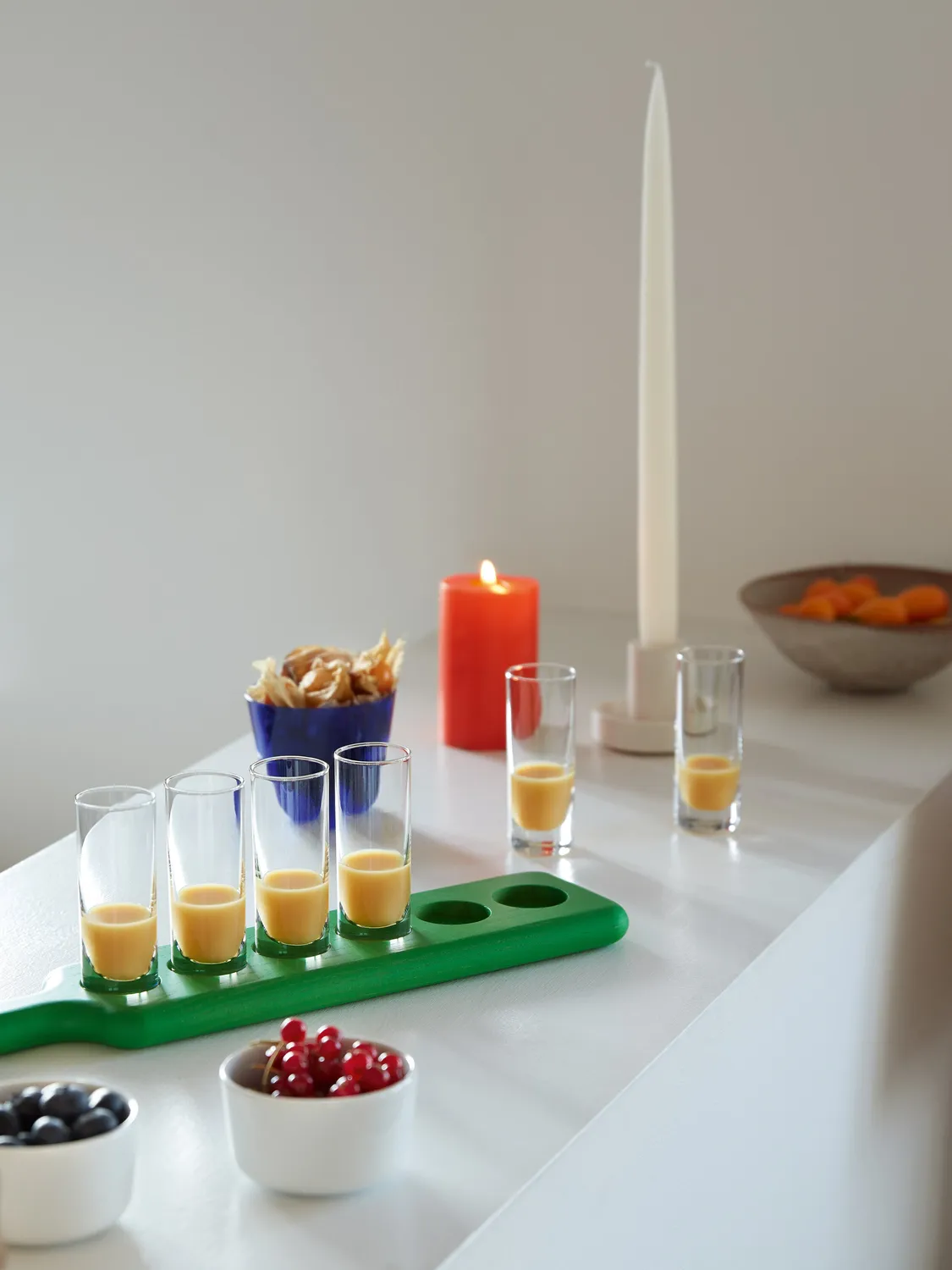 LSA Paddle Pop vodka serveringssæt glas Meadow Green