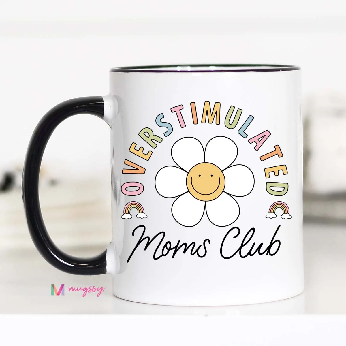 Mugsby Overstimulated Mom's Club krus 11 oz hvid