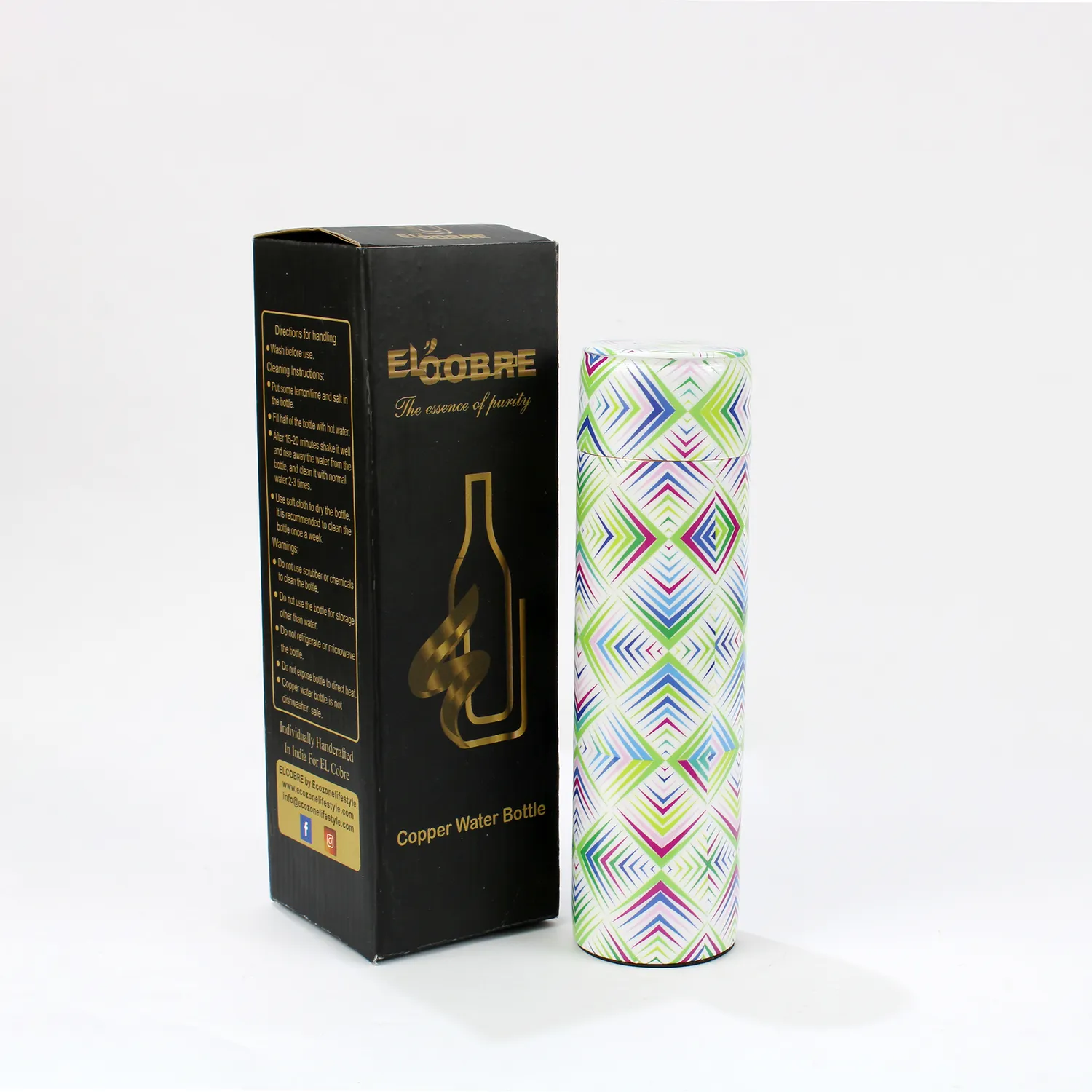 El'Cobre Vector kobberflaske printet 500 ml limited