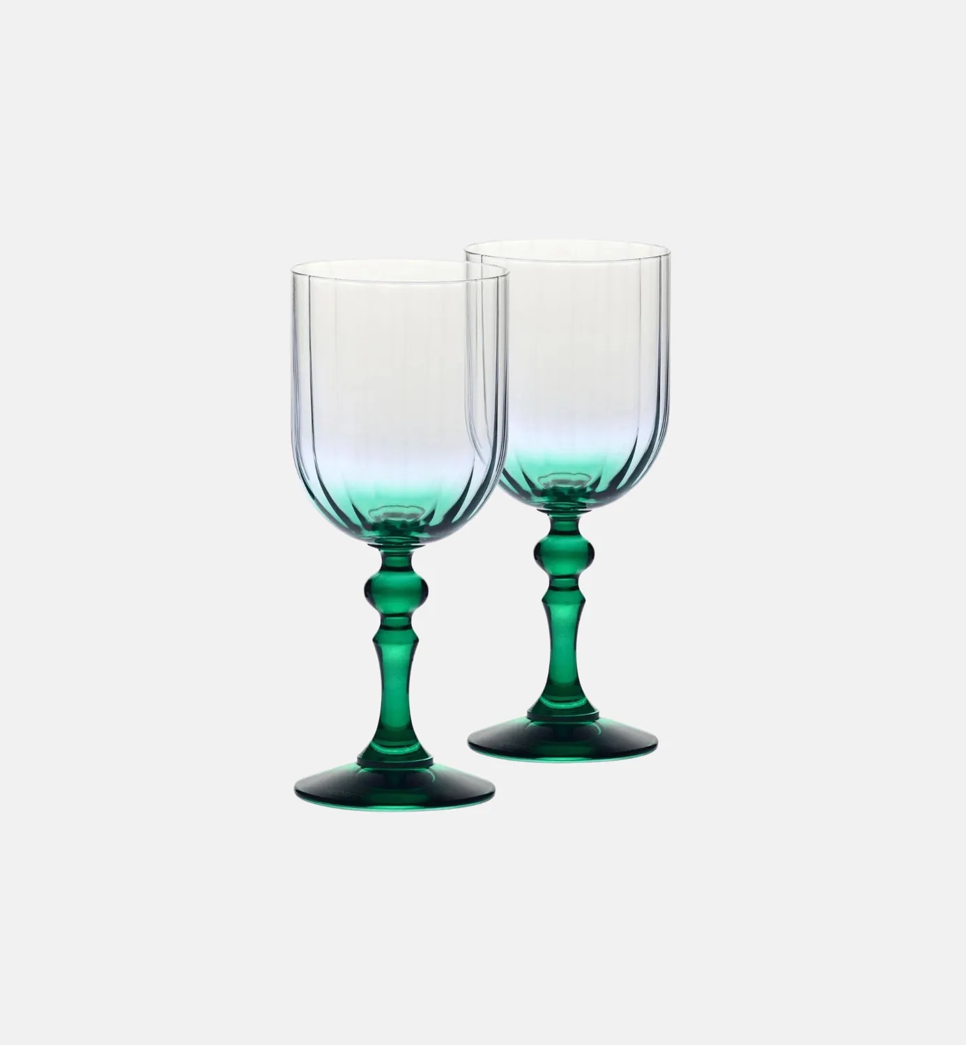 Krosno Ombré vinglas 300 ml mørkegrøn stilk