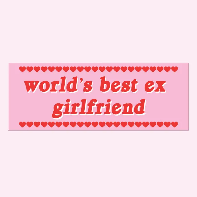 Mugsby World's Best Ex Girlfriend klistermærke bil