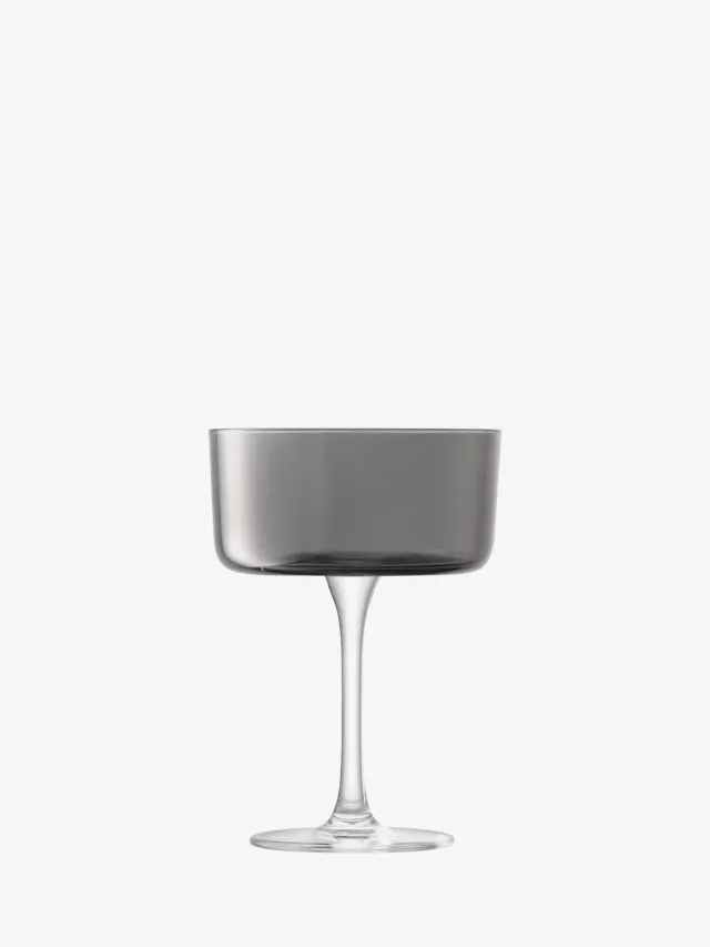 LSA Lunar champagneglas 2 stk grå cocktailglas