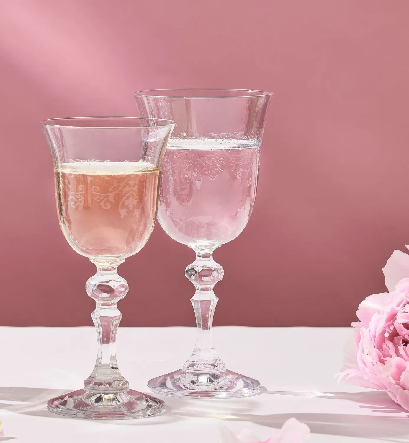 Krosno Krista Deco rødvinsglas 250 ml slebet