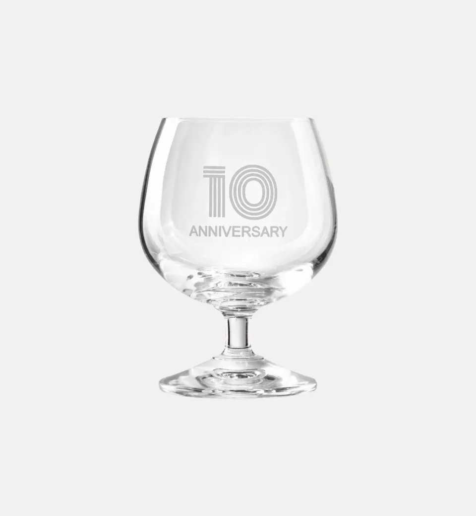Krosno 10 Anniversary cognacglas 230 ml tinbryllup