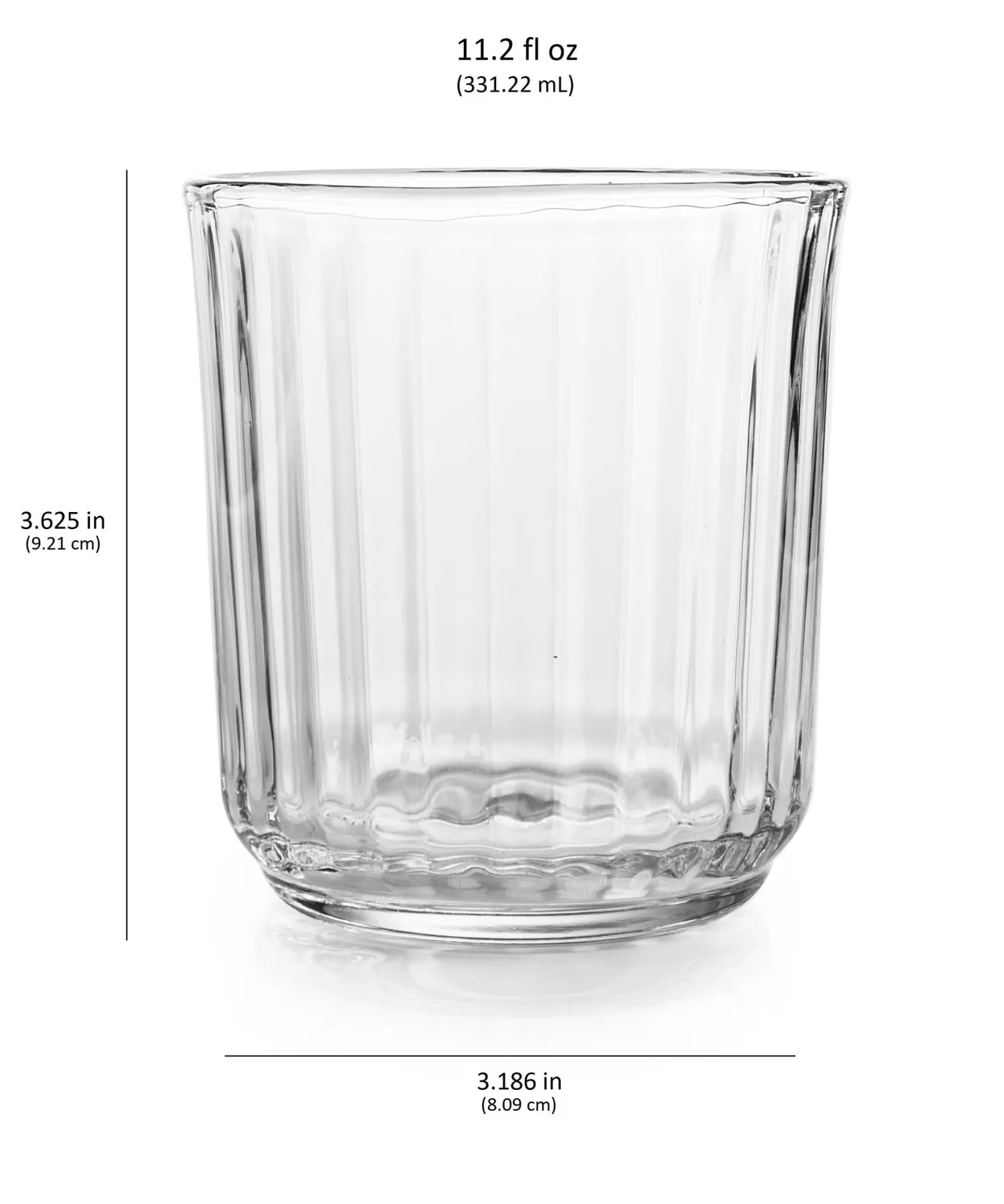 Libbey Paneled whiskeyglas 331 ml klar 6 stk
