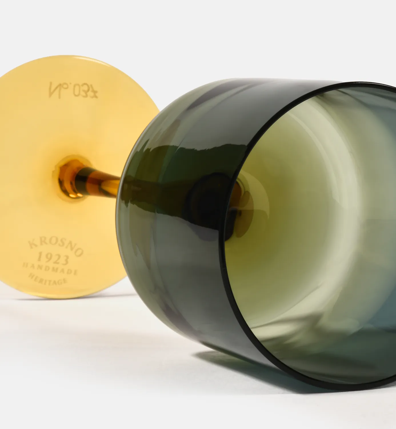 Krosno Aurora 01 vinglas 200 ml grøn-sort-rav krystal
