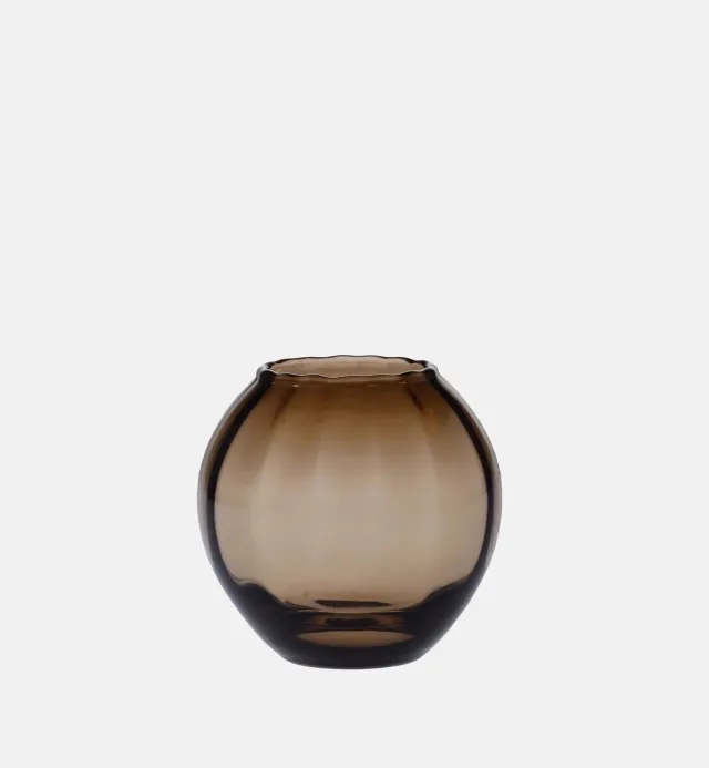 Krosno lysestager smoky quartz krystal 11,4 cm