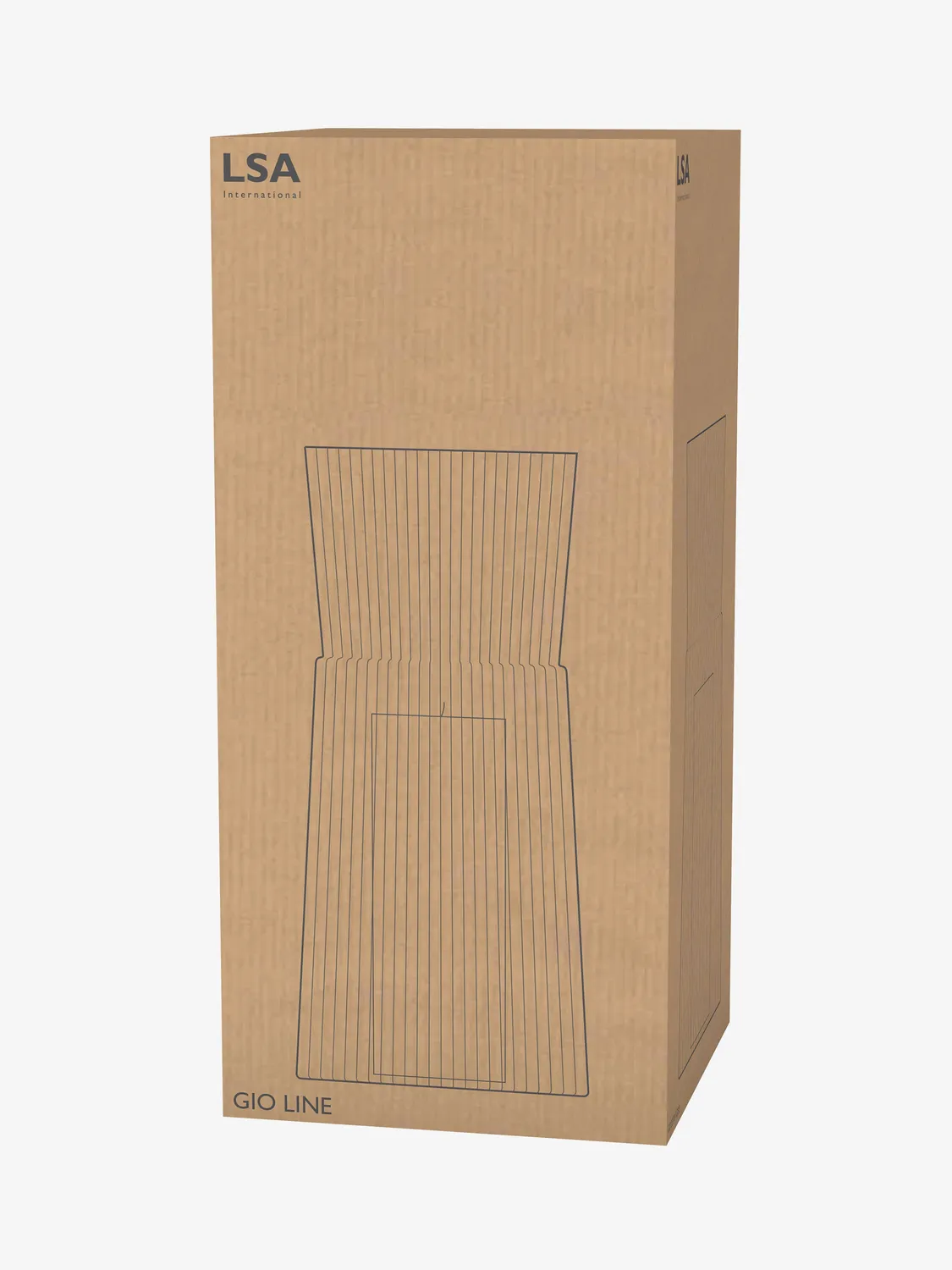 LSA Gio lanterne vase glas riflet med lys