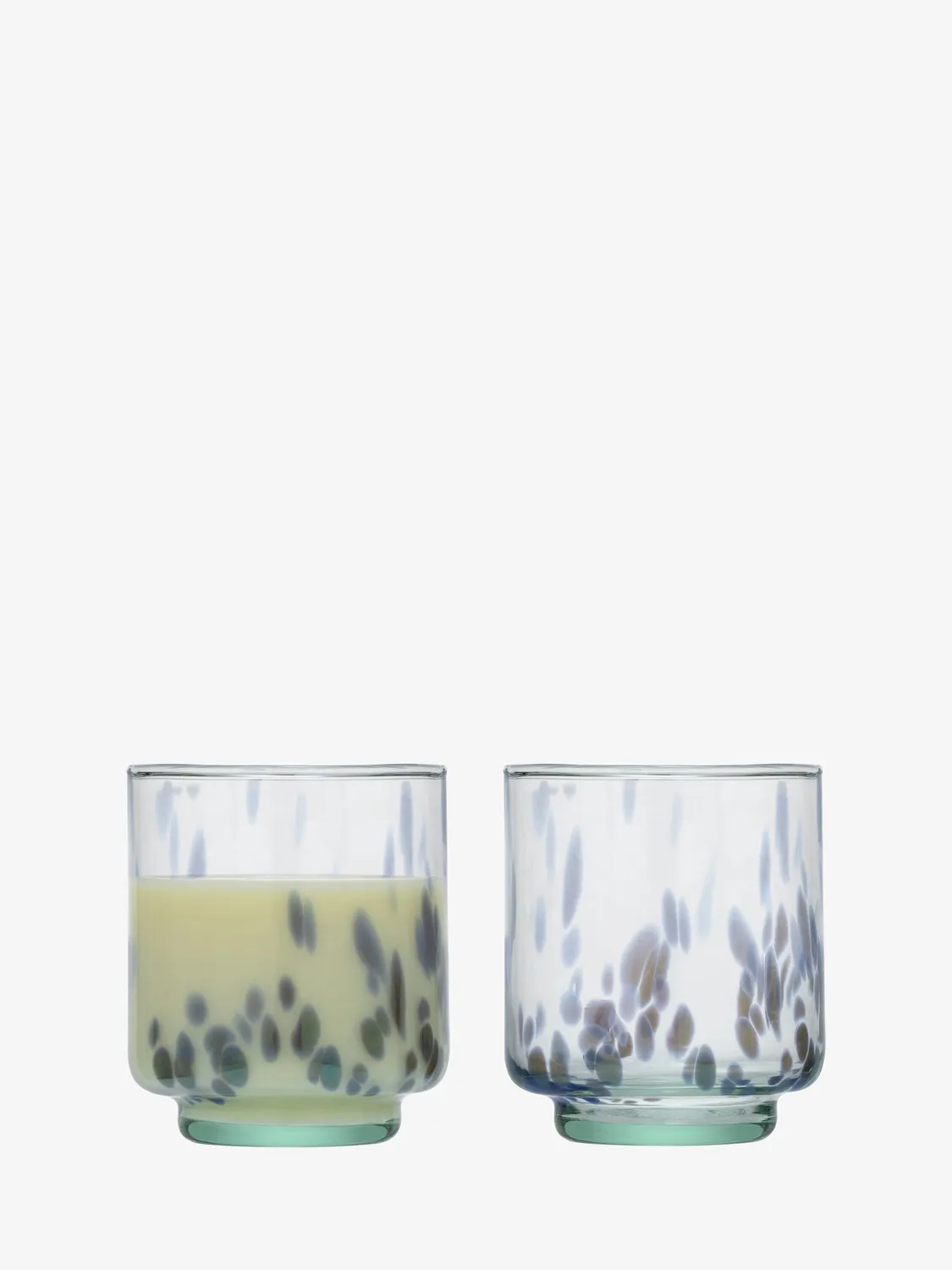LSA Sea Glass tumblerglas 2 stk genbrugsglas spraglet