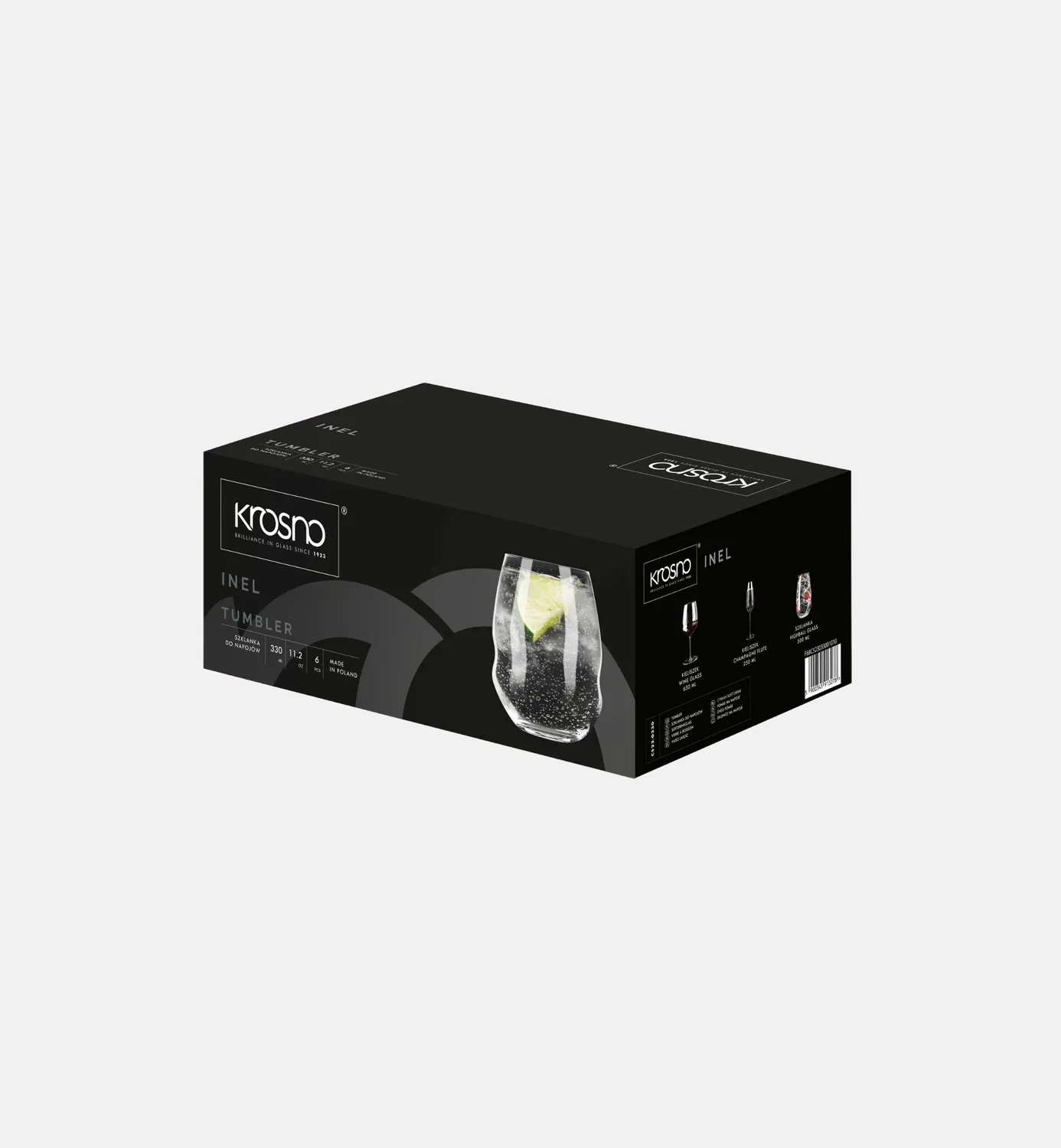 Krosno Inel tumbler 330 ml klar moderne