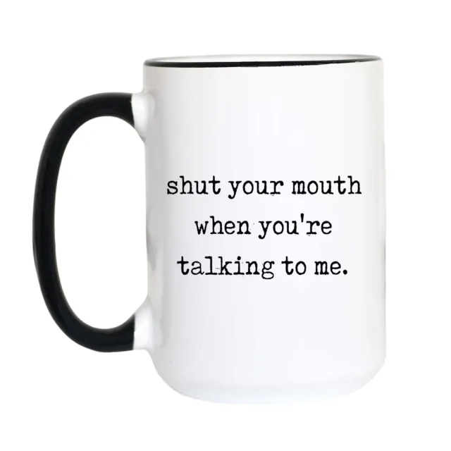 Mugsby Shut Your Mouth krus 325 ml hvid