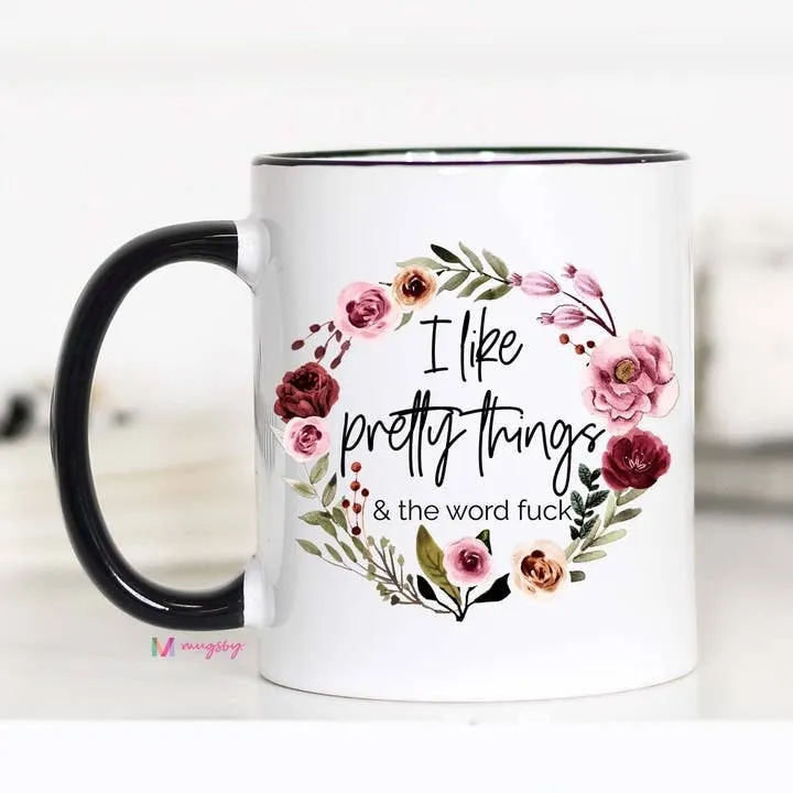 Mugsby Pretty Things kop 325 ml hvid fræk
