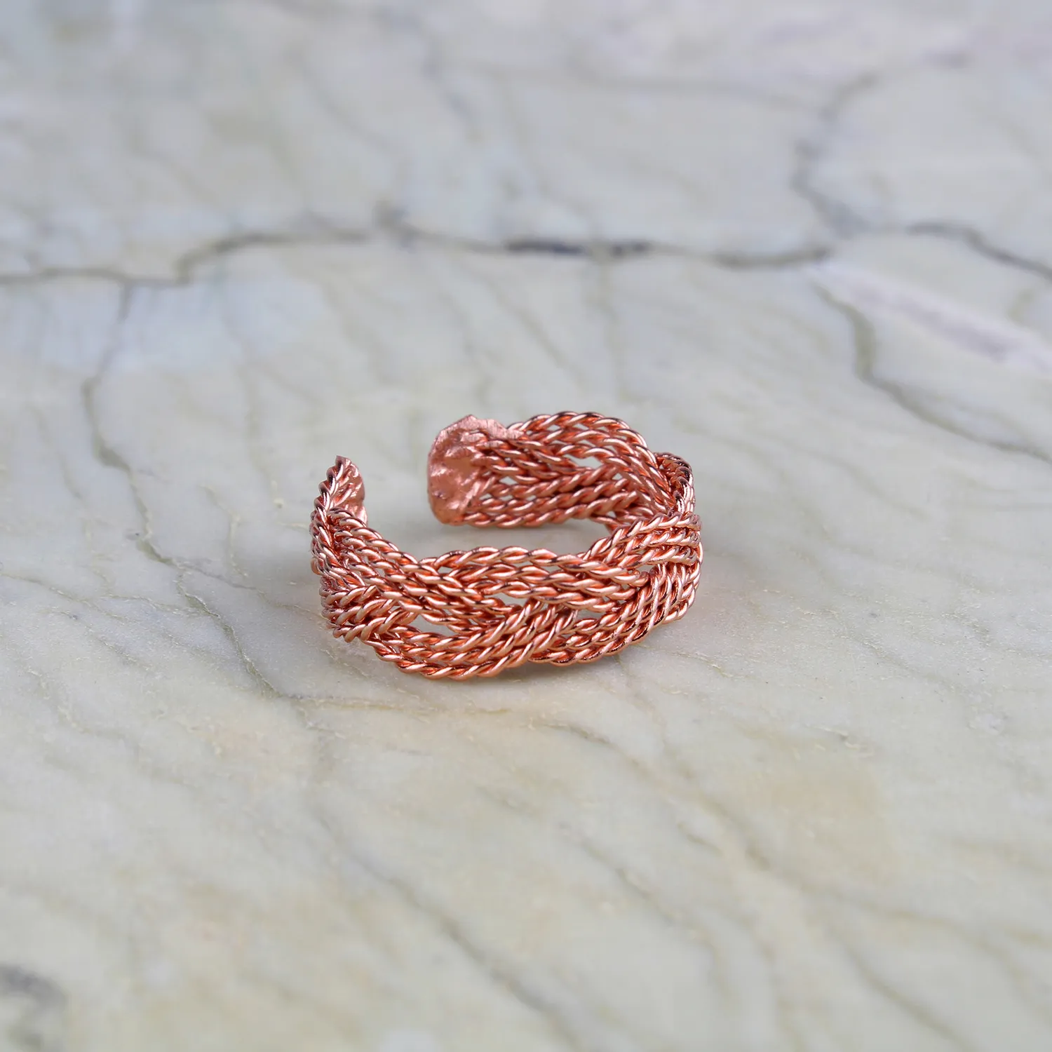 El'Cobre Design 17 ring i kobber justerbar