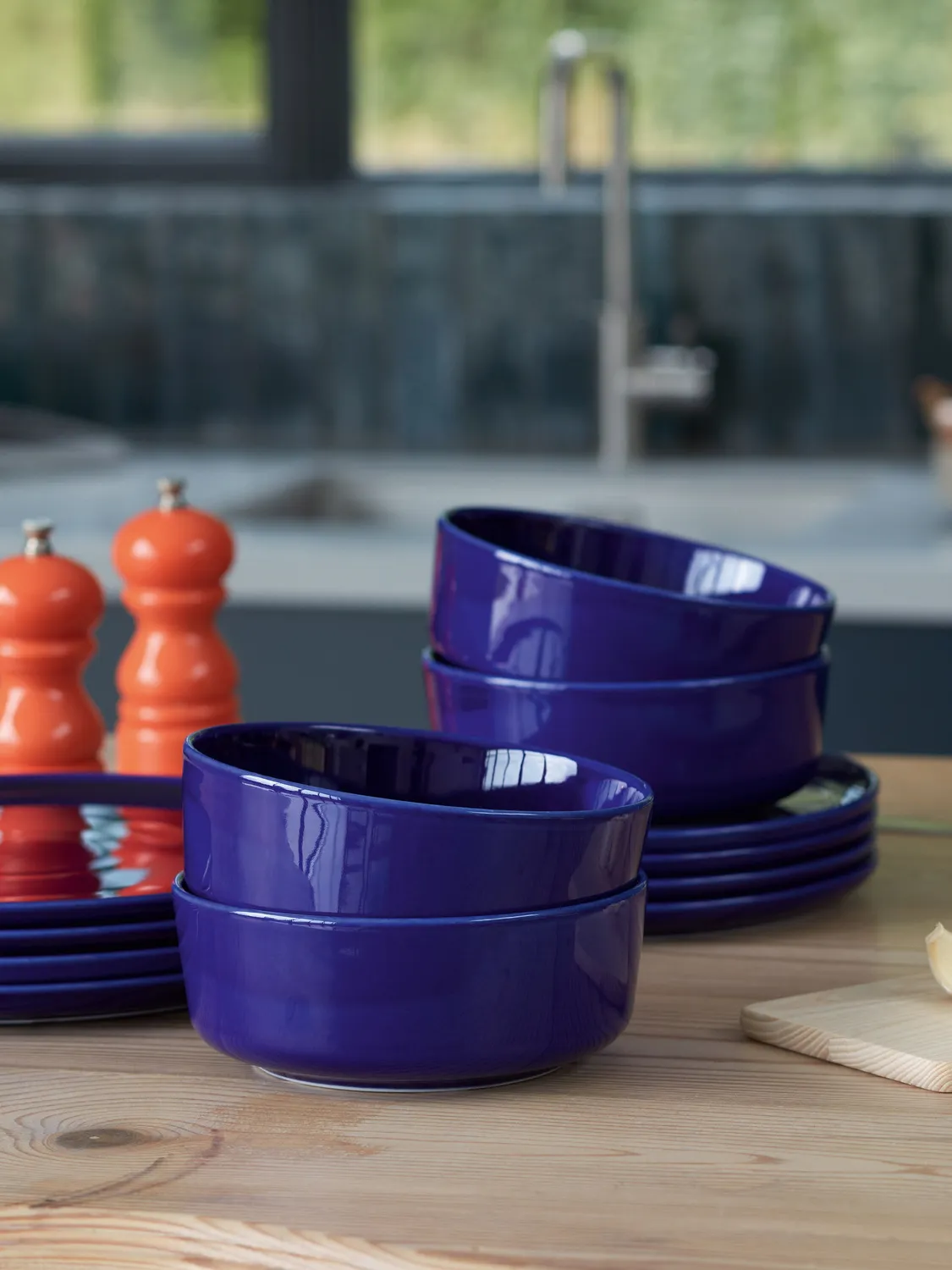 LSA Collective sidetallerken 2 stk cobalt porcelæn