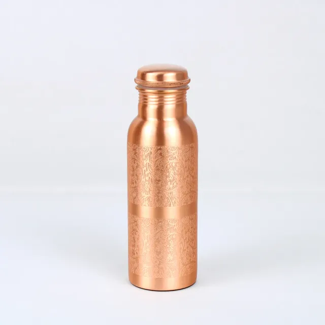El'Cobre Flower Etching kobberflaske 700 ml blomst