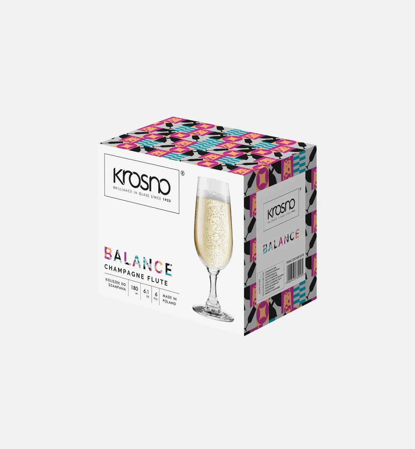 Krosno Balance champagneglas 190 ml krystal