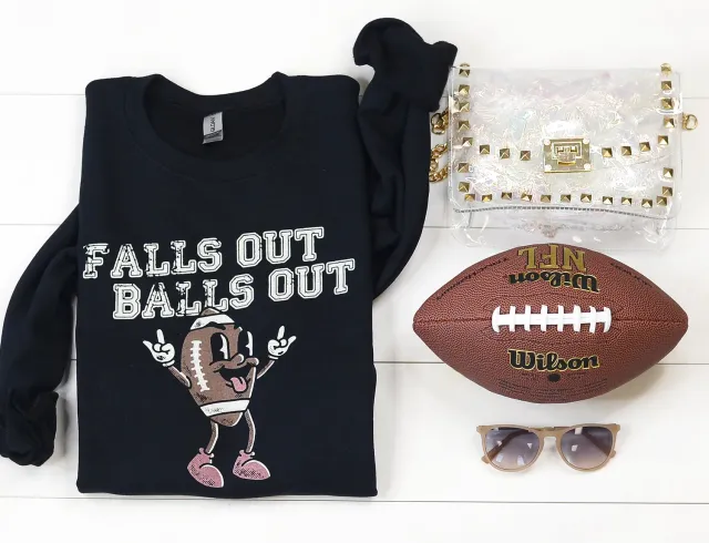 Mugsby Falls Out Balls Out sweatshirt sort bomuld