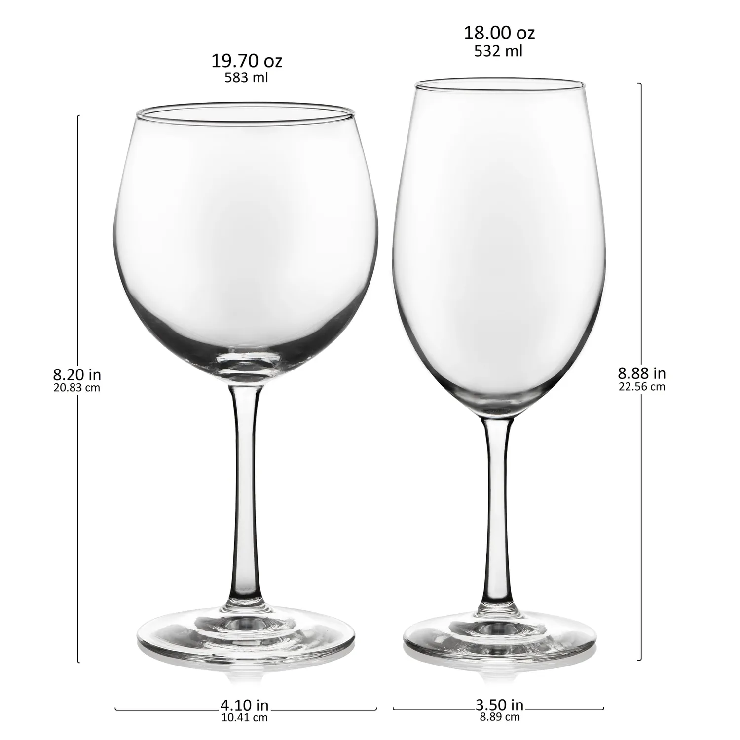 Libbey Vineyard Reserve vinglas sæt 8 stk klart glas