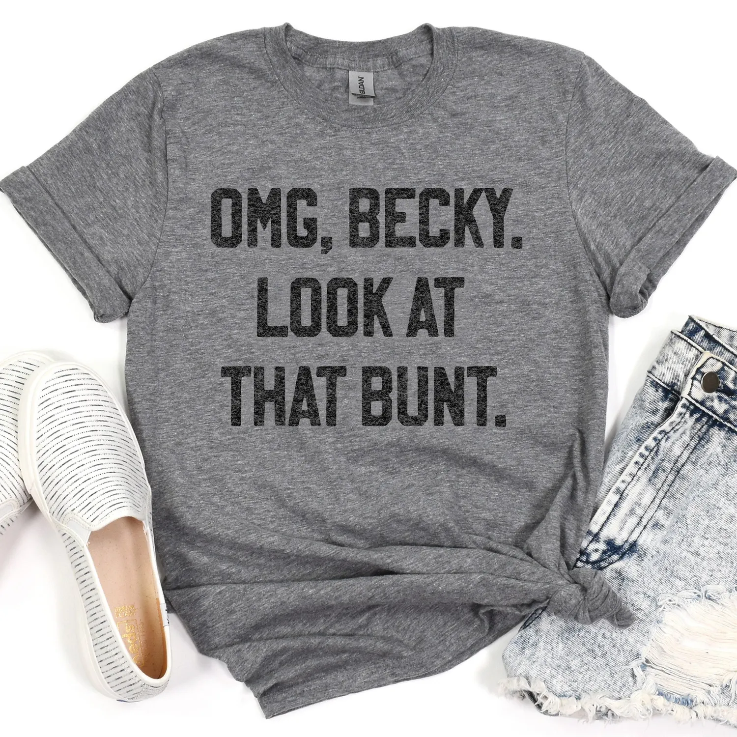 Mugsby OMG Becky Look at That Bunt T-shirt Large bomuld
