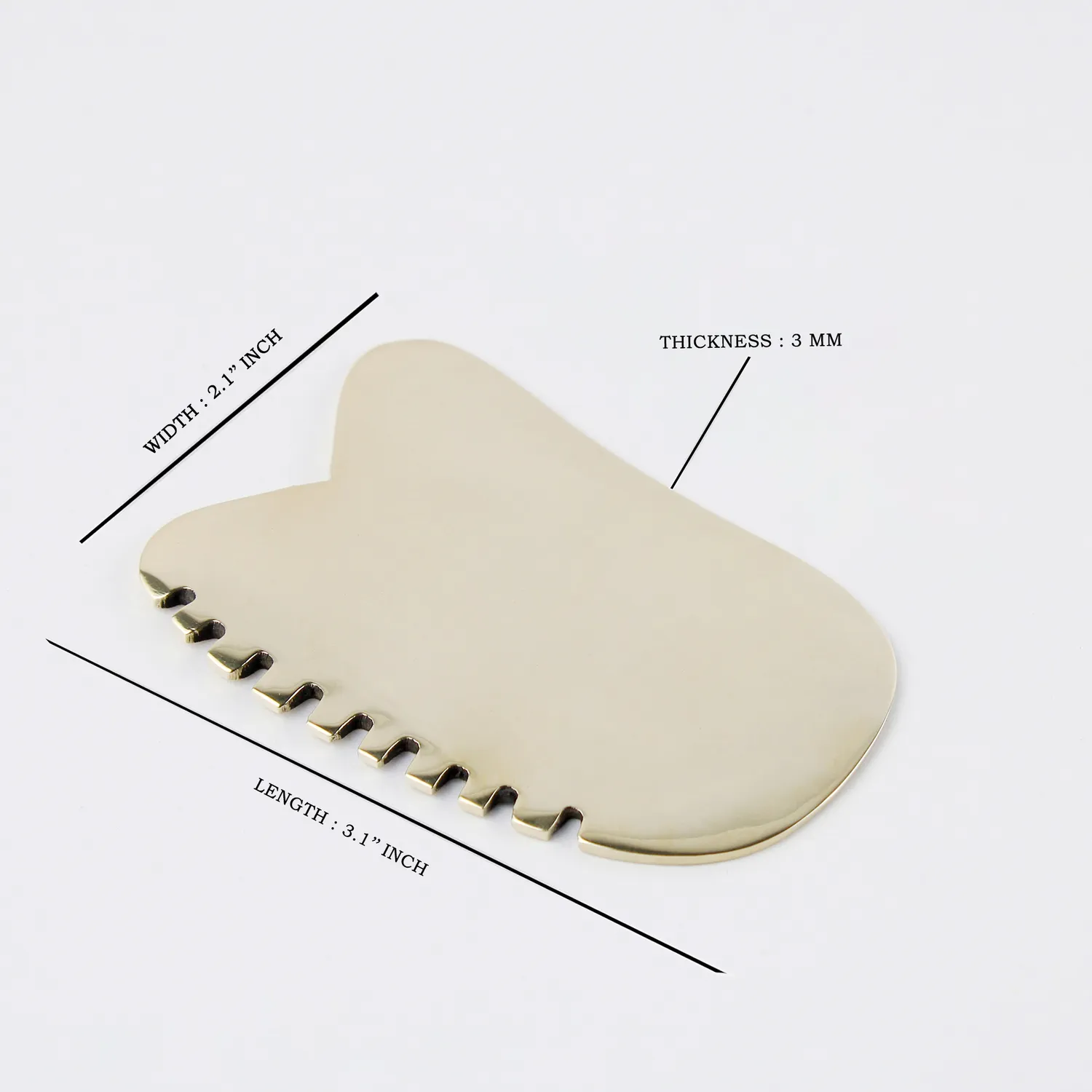 El'Cobre Kansa Gua Sha kam ansigtsskaber med takker bronze