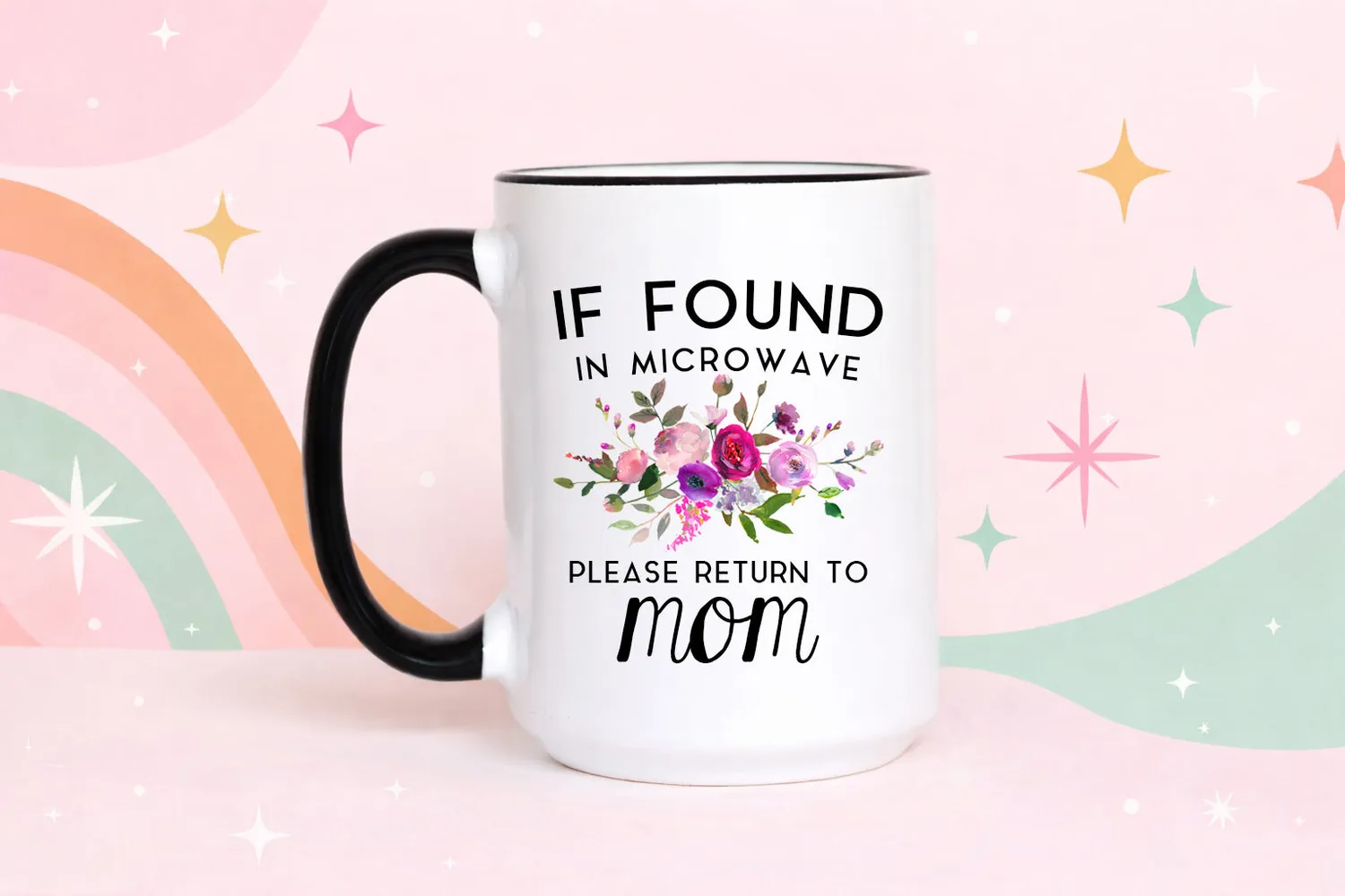 Mugsby If Found in Microwave krus 325 ml blomster