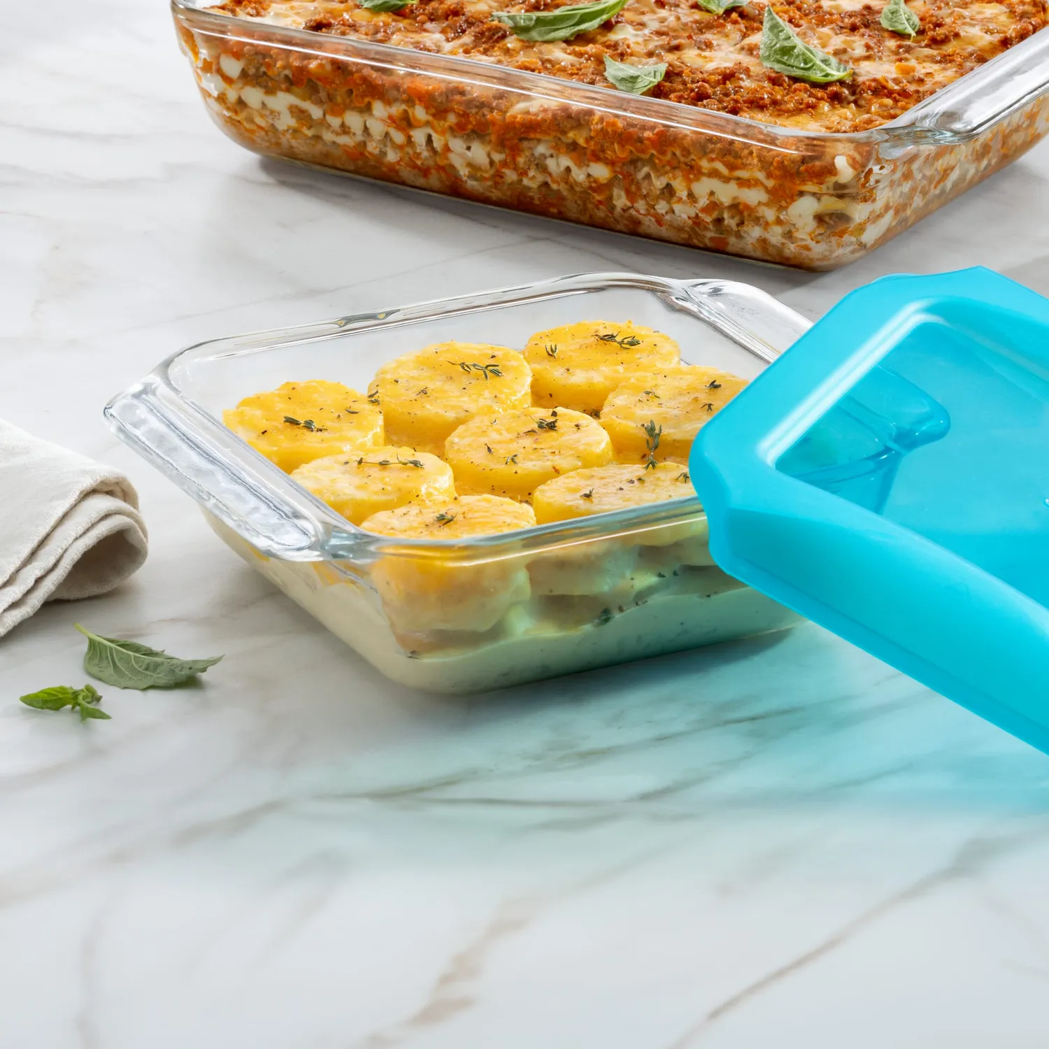 Libbey Baker's Premium 8x8 glasbageform 2-pak med låg ovnfast