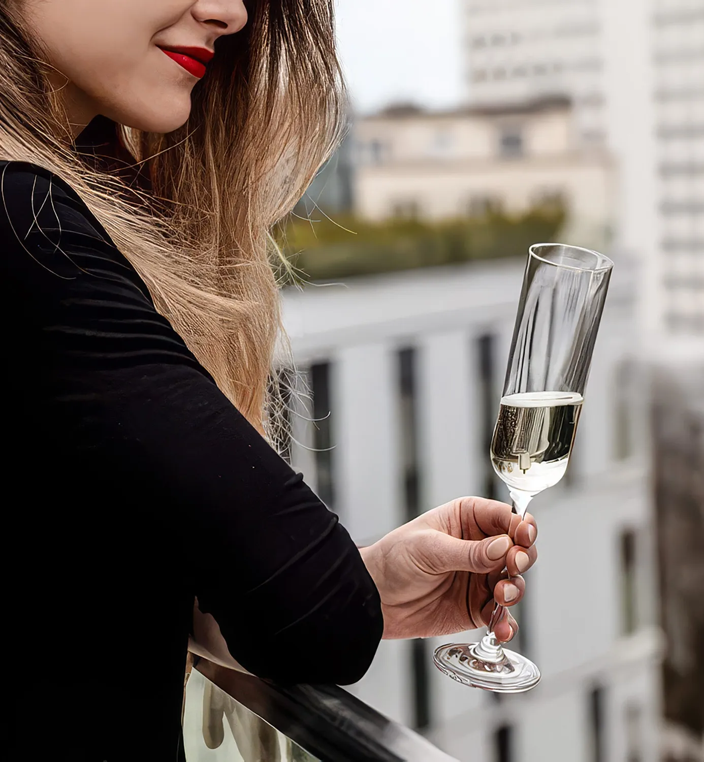 Krosno Glamour champagneglas 170 ml slank