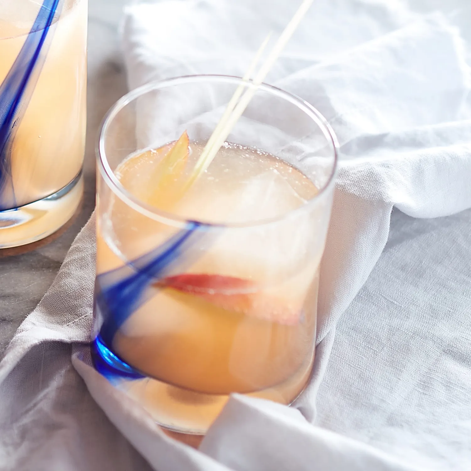 Libbey Impressions rocksglas 370 ml sæt med 8 – blå stribe