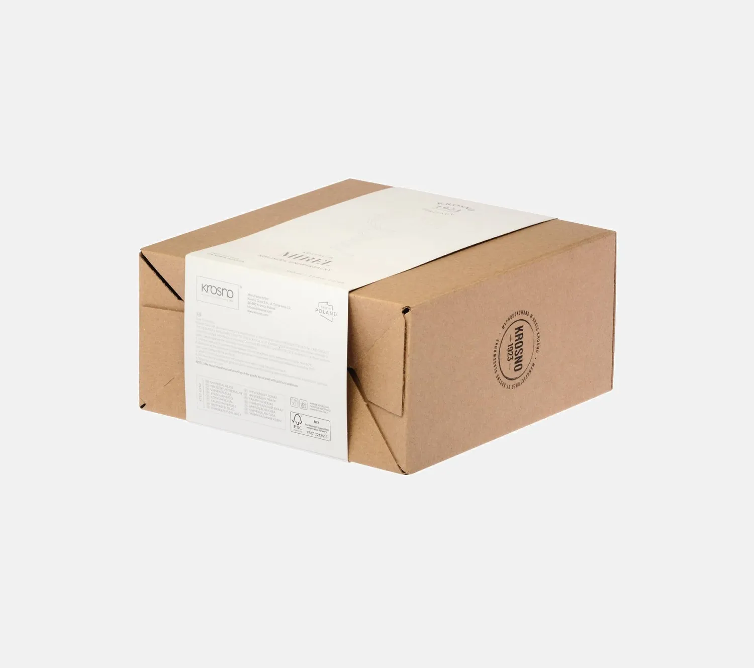 Krosno Mirel vinglas 350 ml navy riflet krystal