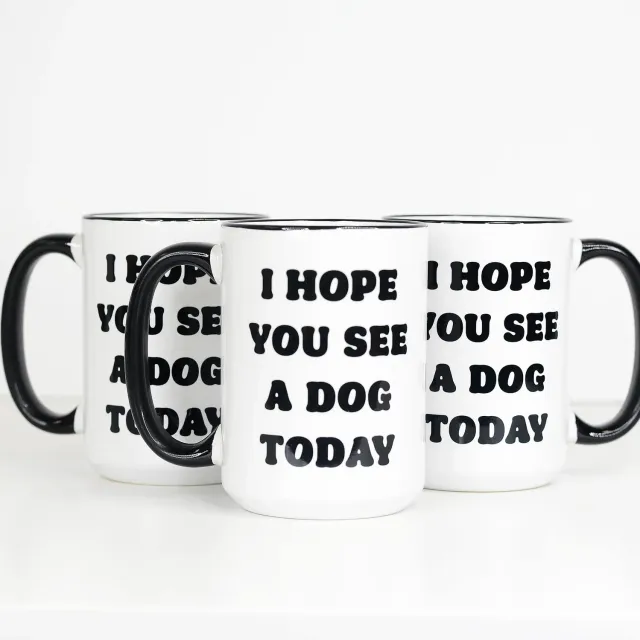 Mugsby See a Dog Today kop 11 oz hvid keramik hund