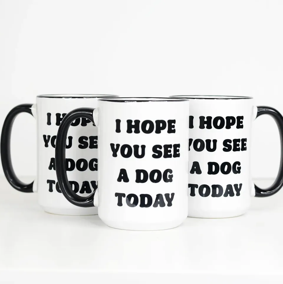 Mugsby See a Dog Today kop 11 oz hvid keramik hund
