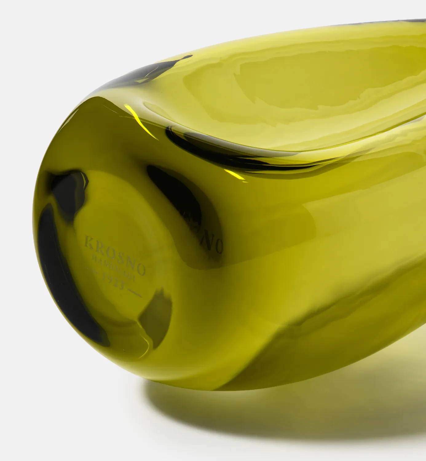 Krosno Flow vase 28 cm oliven krystal