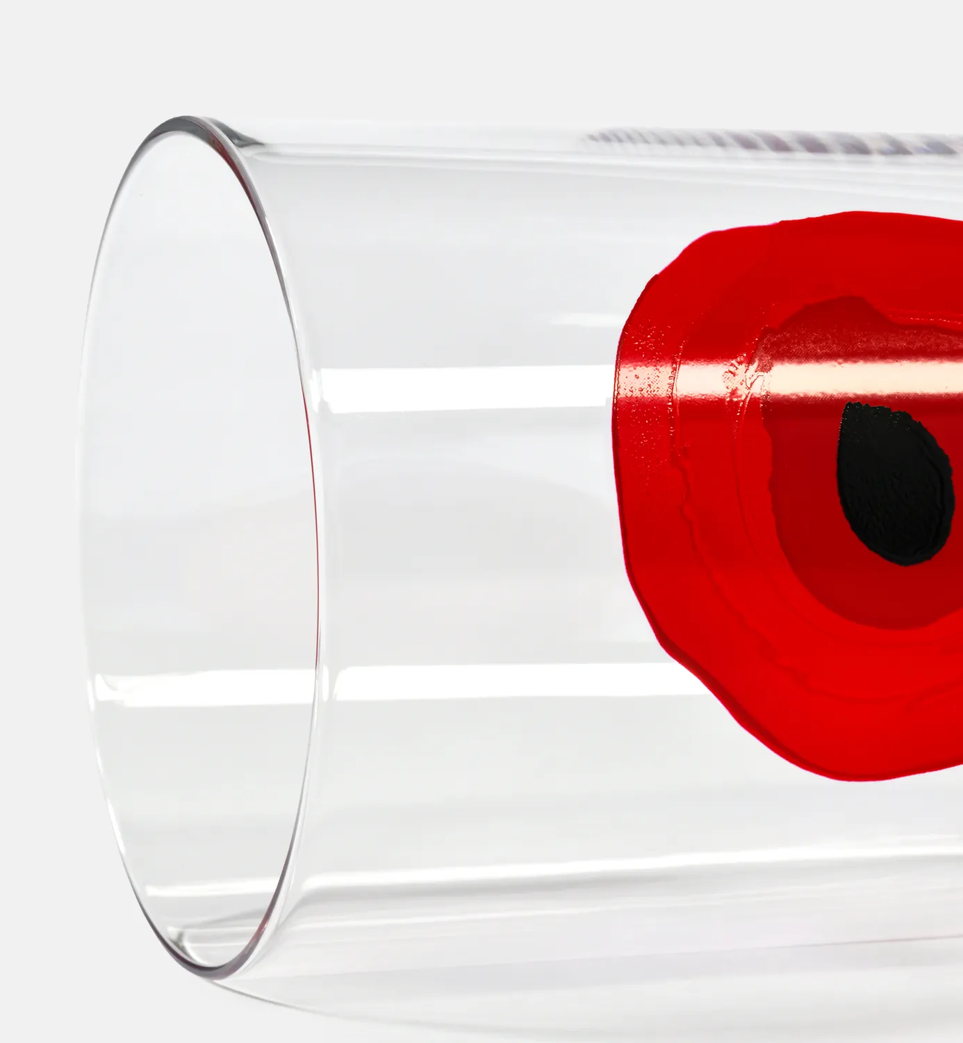 Krosno Polka Poppy Red drikkeglas 250 ml valmue