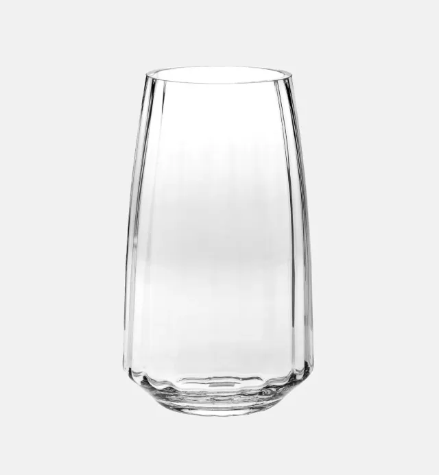 Krosno Celebration Ribbed vase 28 cm klar krystal