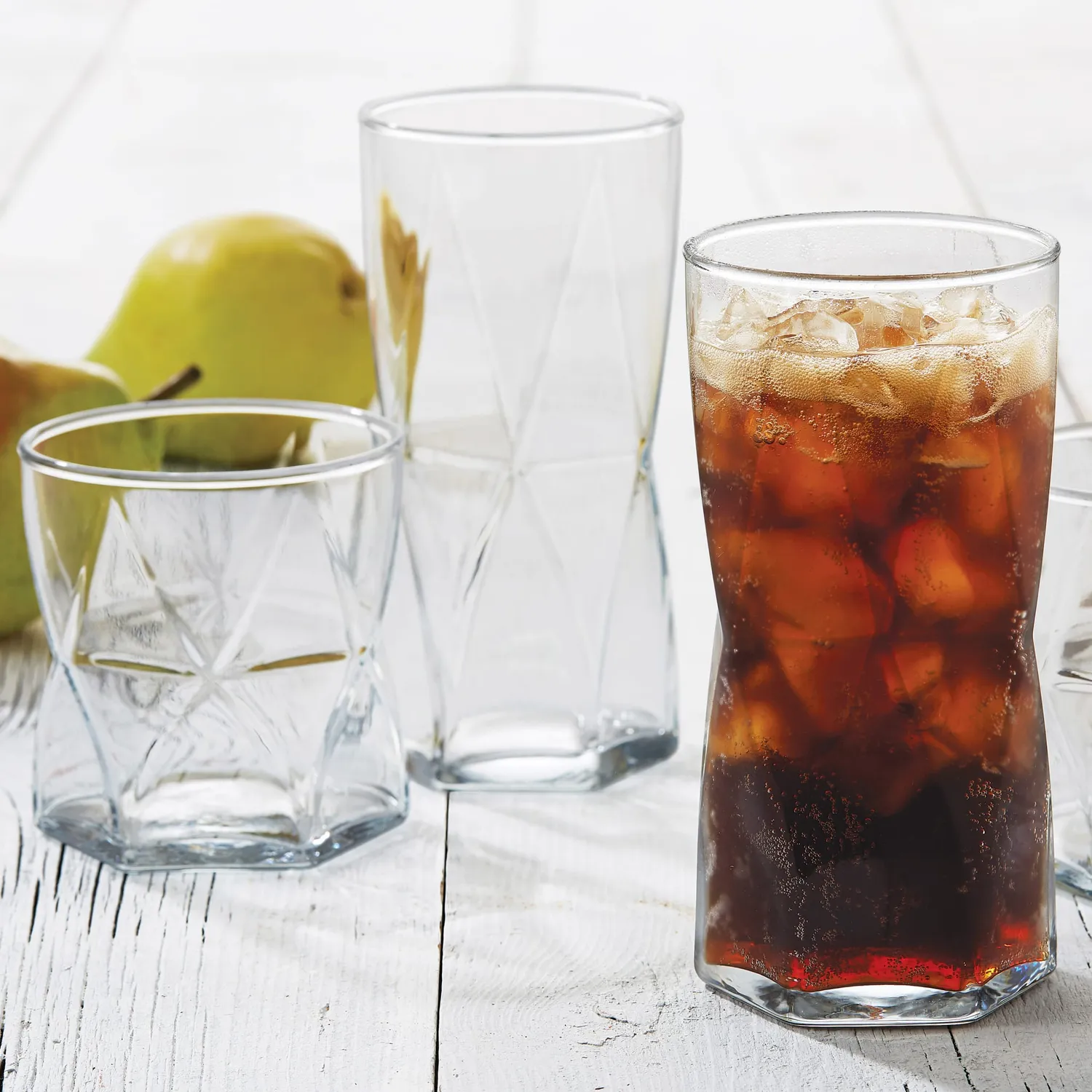 Libbey Rhombus drikkeglas sæt 16 dele klart glas