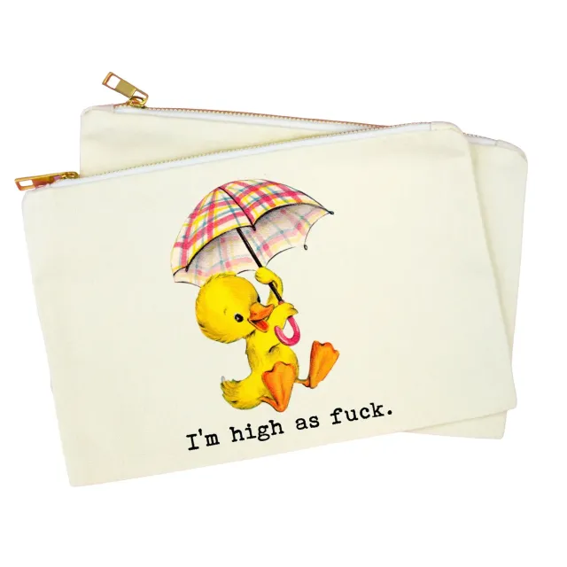 Mugsby I'm High as Fuck makeup taske bomuld 25x18 cm