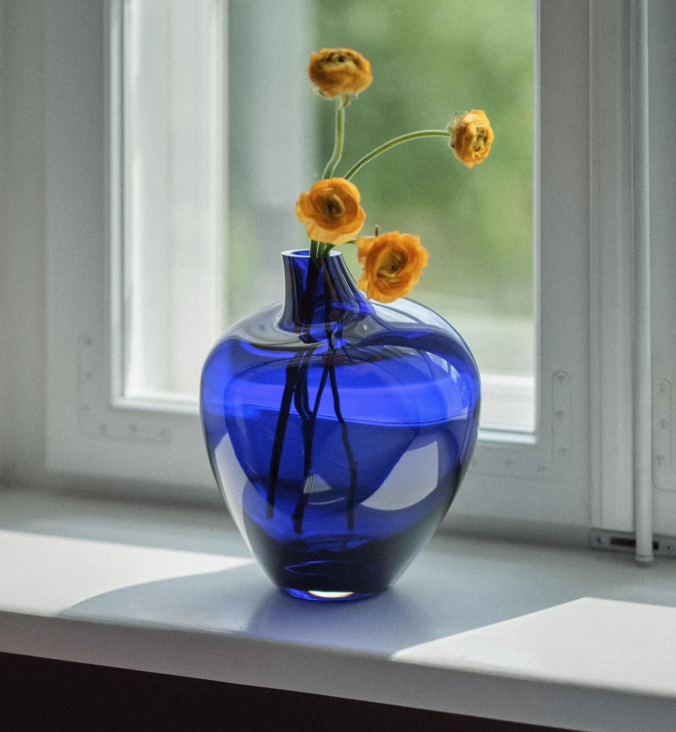 Krosno Pebble 2017 vase 30 cm kobolt