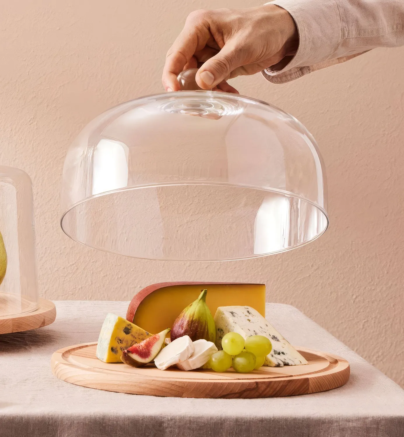 Krosno Glamour cloche 28,5 cm med træfad