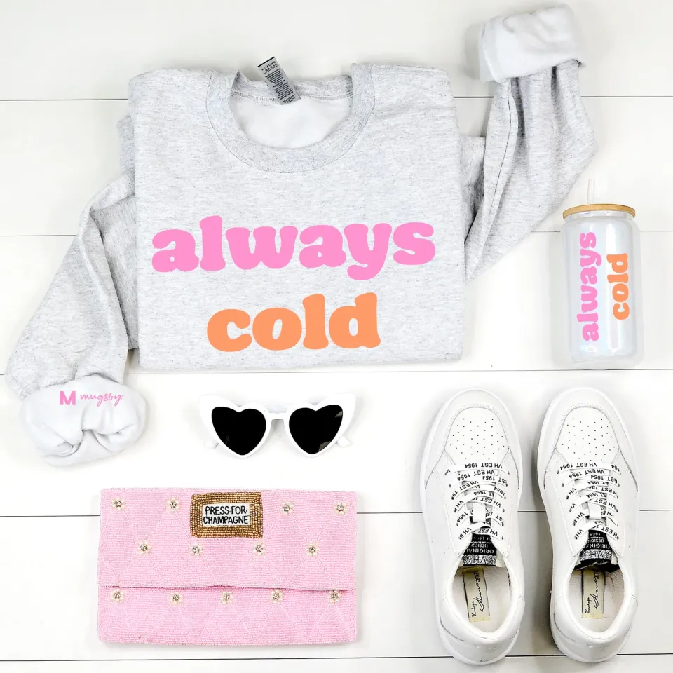 Mugsby Always Cold sweatshirt ash grey bomuldsblanding