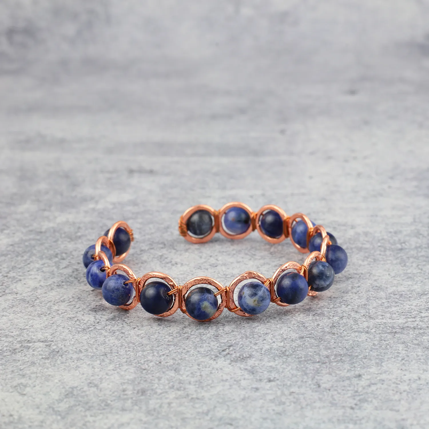 El'Cobre Copper Sodalite krystalarmbånd cuff