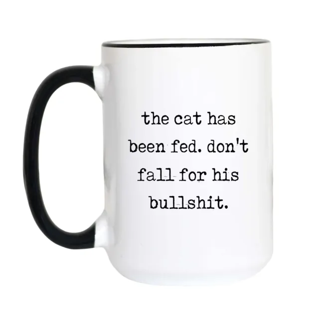 Mugsby The Cat Has Been Fed krus 325 ml hvid sjov